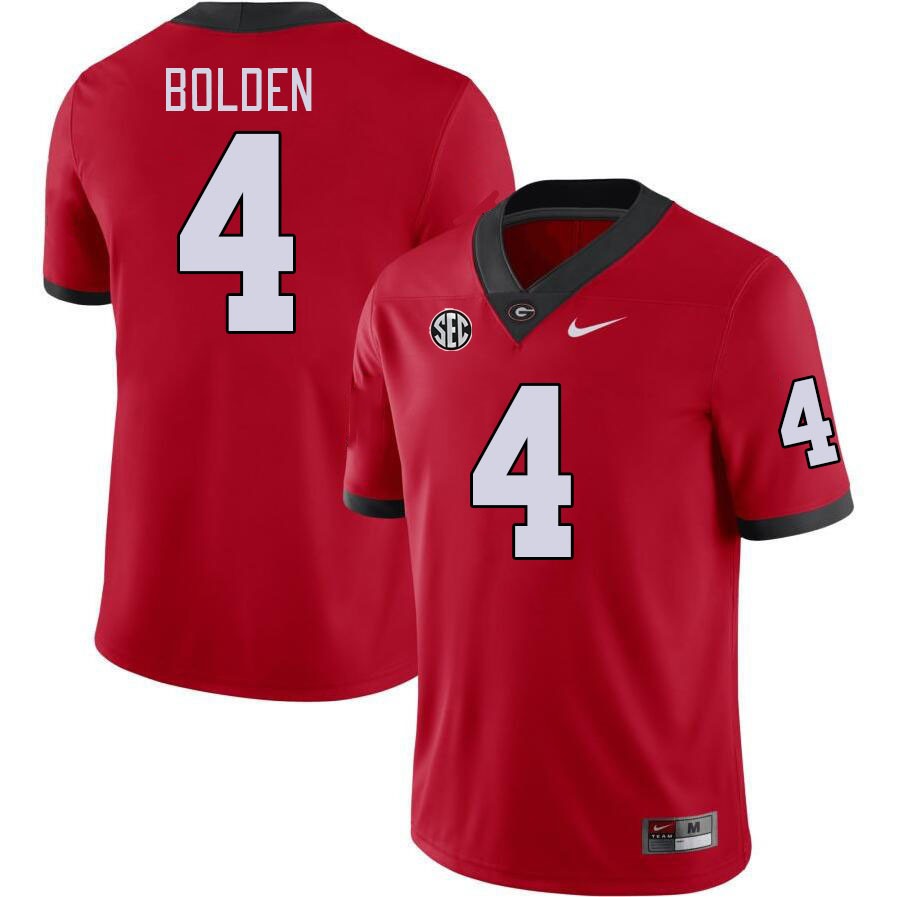 Men #4 KJ Bolden Georgia Bulldogs College Football Jerseys Stitched-Red